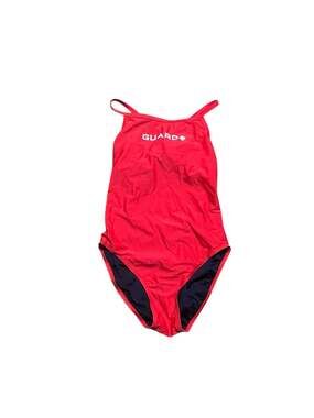 TYR Lifeguard One-Piece Swimsuit Red Guard+ Size 38